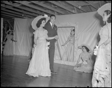 Tule Lake Relocation Center, Newell, California. Ziegfield number in Cabaret Internationale program. - NARA - 536498