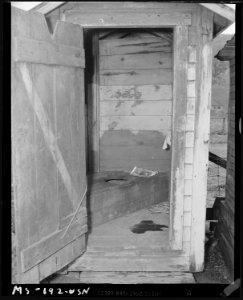 Type of privy in company housing project. Pittsburgh Coal Company, Westland Mine, Westland, Washington County... - NARA - 540317