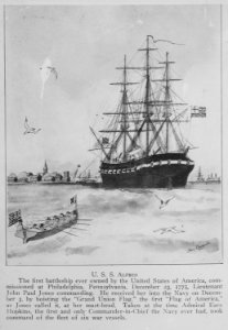 U.S.S. Alfred. The first battleship ever owned by the United States of America, commissioned at Philadelphia, Pennsylvan - NARA - 512969