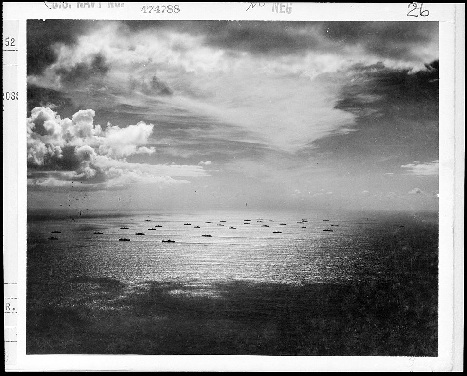 United Nations Casablanca convoy moves eastward across Atlantic bound for Africa. - NARA - 520948