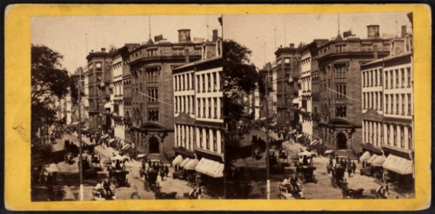 Up Broadway, from below Wall Street, by E. & H.T. Anthony (Firm)