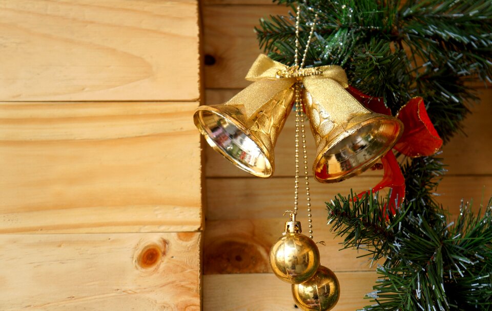 Christmas decorate pine wood