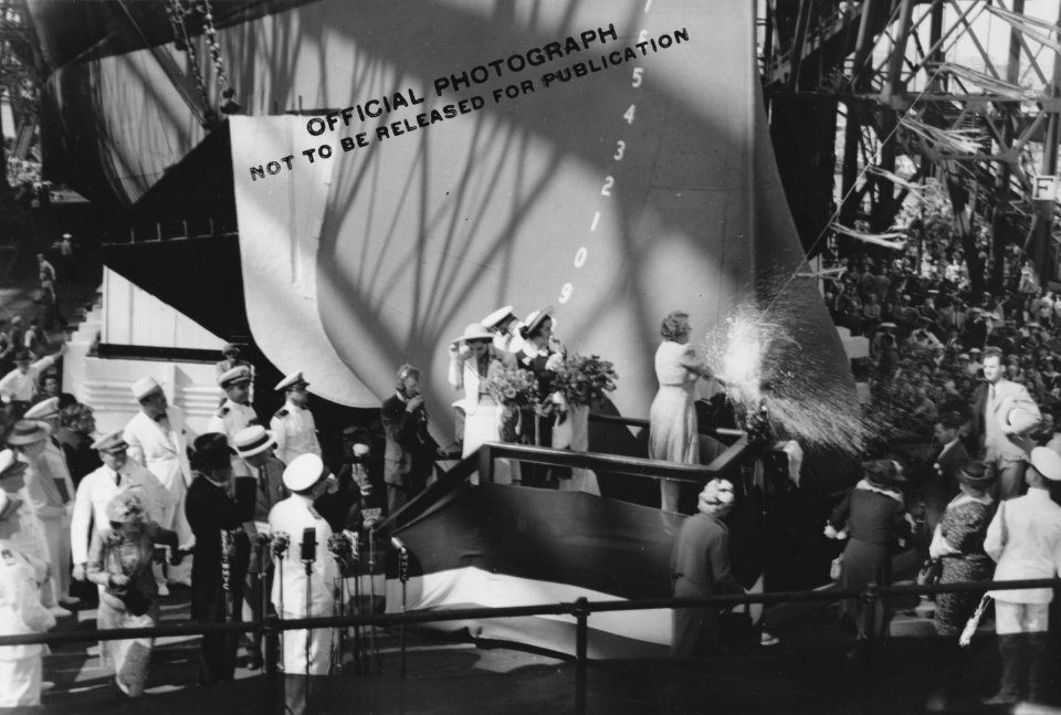 USS North Carolina christening NARA F1110-C-203