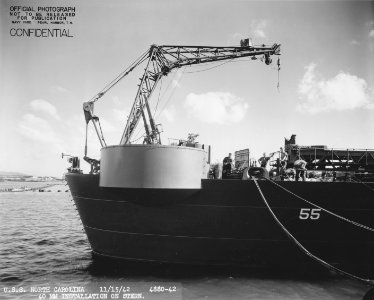 USS North Carolina stern 40mm gun NARA 19LCM-BB55-4880-42