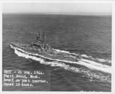 USS South Dakota in Puget Sound NARA BS 70906