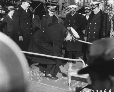 USS North Carolina launching NARA BS 73060