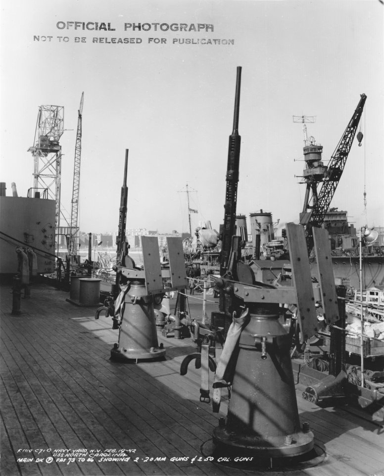 USS North Carolina deck guns NARA BS 29212