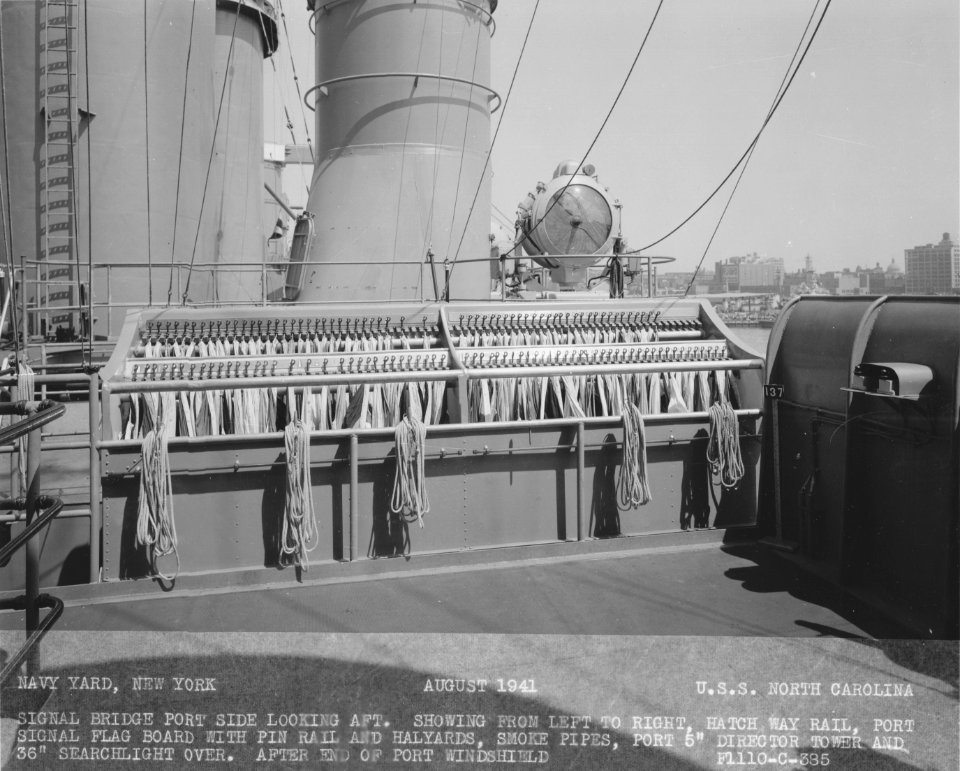 USS North Carolina signal bridge NARA BS 26770