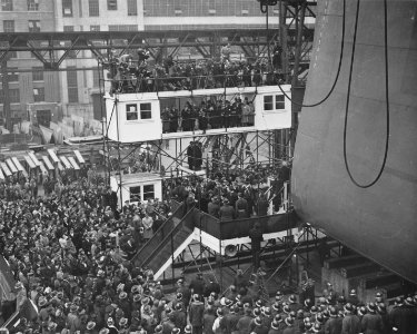 USS North Carolina launching ceremony NARA BS 73072