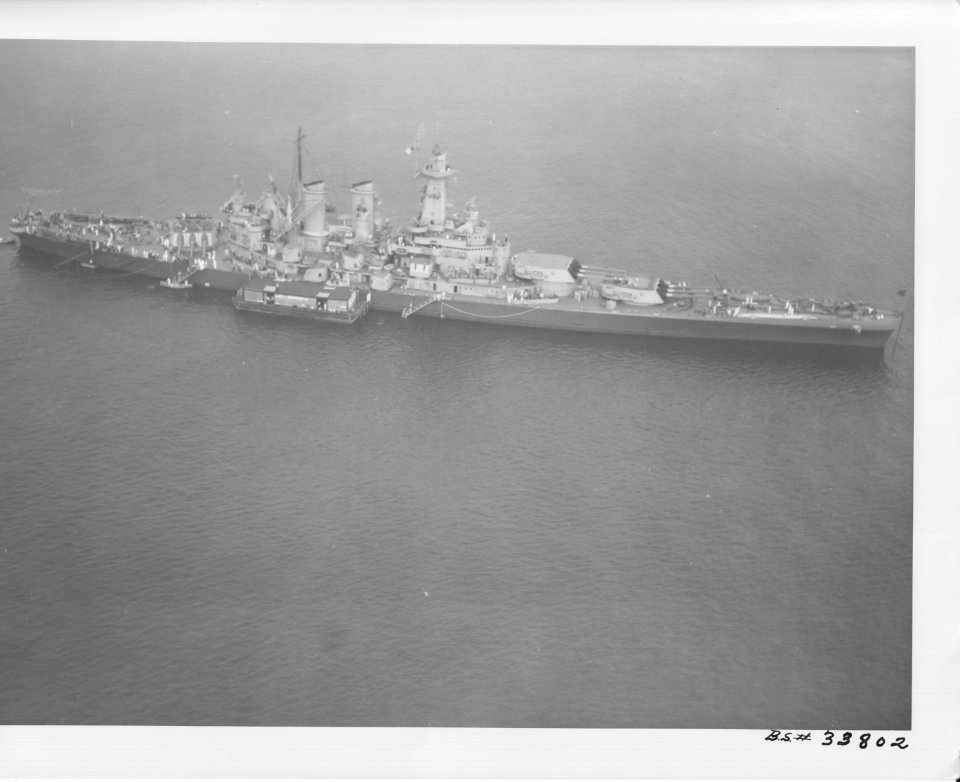 USS Washington aerial view NARA BS 33802