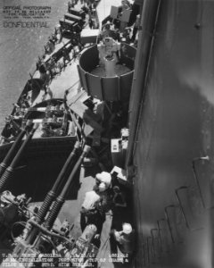 USS North Carolina portside 40mm gun NARA 19LCM-BB55-4881-42