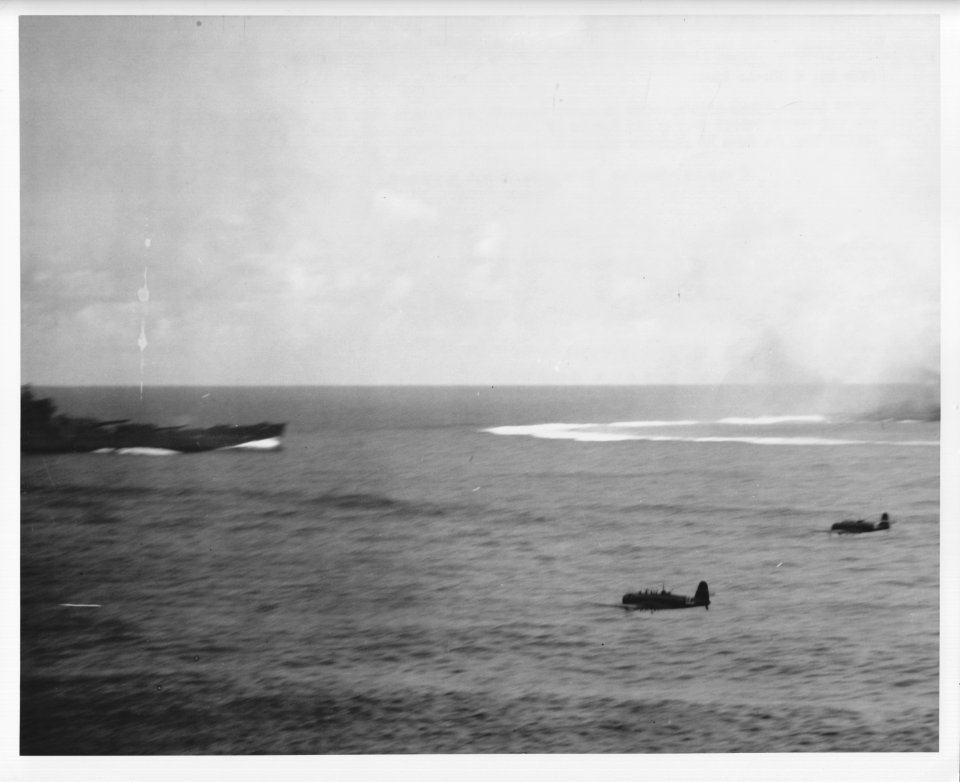USS South Dakota with Kates Battle of Santa Cruz NARA 19LCM-BB57-2