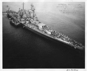 USS Washington aerial view NARA BS 33803