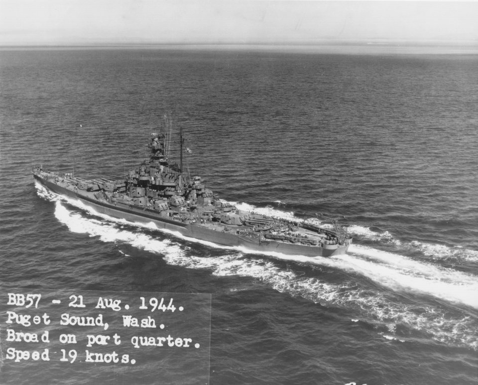 USS South Dakota in Puget Sound NARA BS 70906