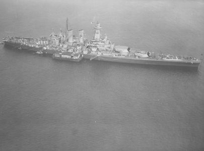 USS Washington aerial view NARA BS 33802