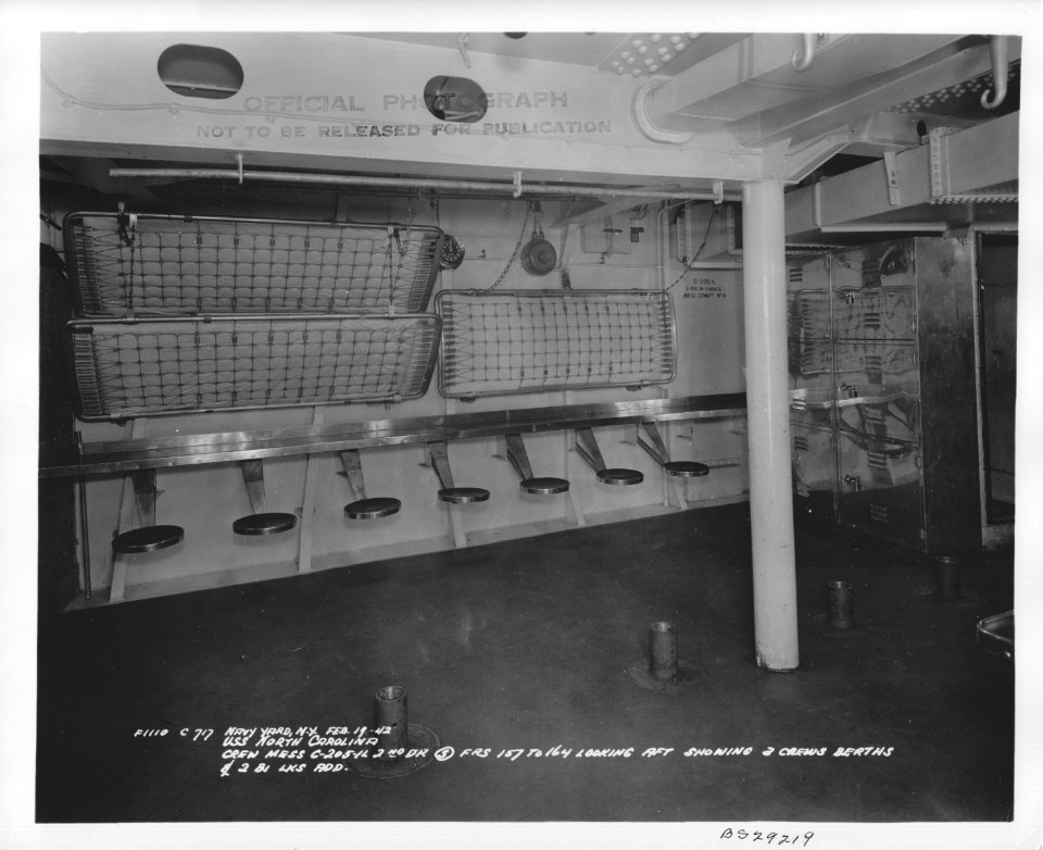 USS North Carolina crew mess NARA BS 29219