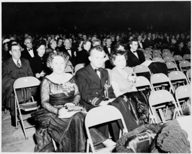 View of audience at President Truman's inaugural gala at the National Guard Armory in Washington, D. C. - NARA - 199994