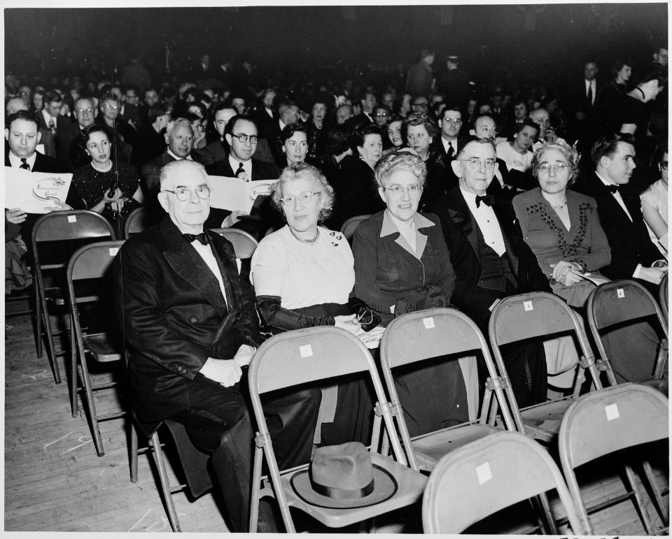 View of audience at President Truman's inagurual gala at the National Guard Armory in Washington, D. C. - NARA - 199992