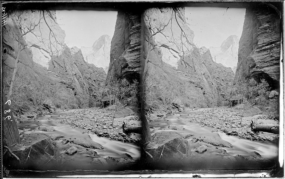 Virgin River. Head of Narrows, North Fork, Zion National Park. Old nos. 435, 445, 456, 685, 686. - NARA - 517919