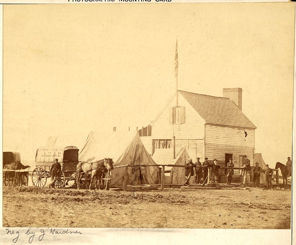 Virginia, Brandy Station, Shebang, Headquarters of the Sanitary Commission. - NARA - 533325