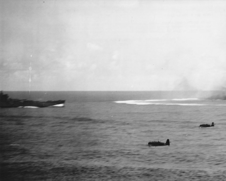 USS South Dakota with Kates Battle of Santa Cruz NARA 19LCM-BB57-2