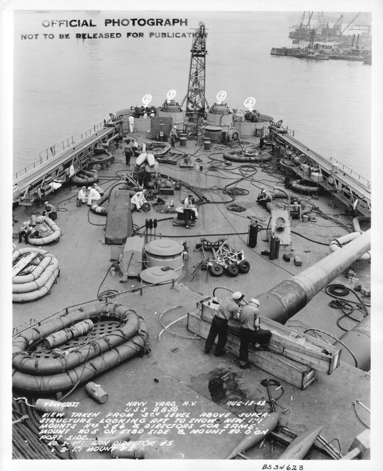 USS Washington stern area NARA BS 34623