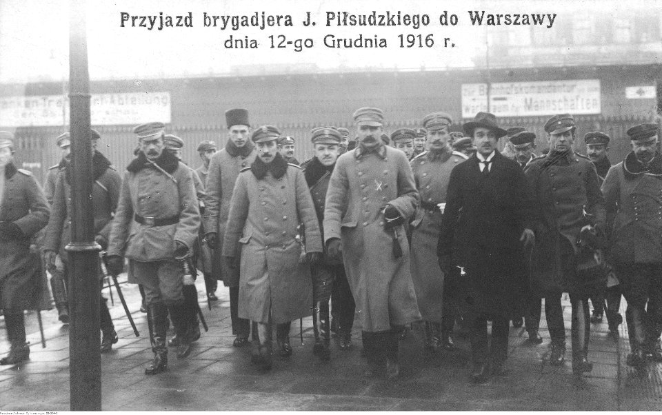 Wacław Saryusz-Wolski - Powitanie Józefa Piłsudskiego na Dworcu Wiedeńskim w Warszawie po przybyciu z Krakowa (22-204-1)