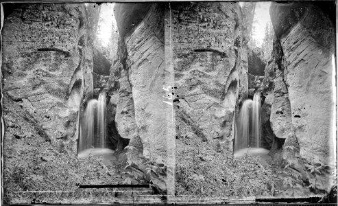 Winslow Creek. Utah, Annus Glen. Similar to 421 which is a close up view of the falls. Hillers photo. (Now called... - NARA - 517990