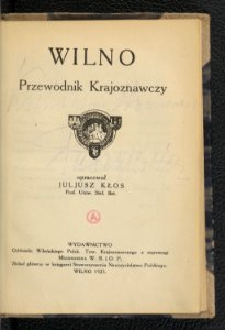 Wilno - przewodnik krajoznawczy 1923 (93326421)