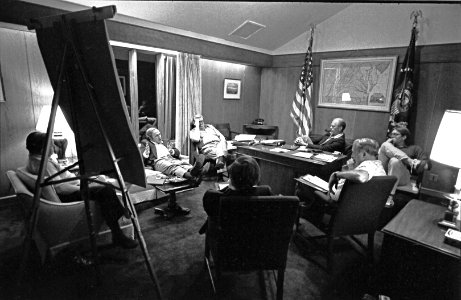 White House Chief of Staff Dick Cheney during a campaign strategy session - NARA - 7027918 photo