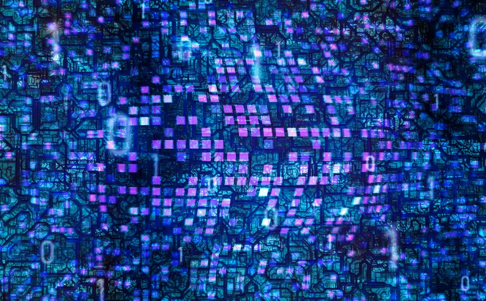 Blue technology blue abstract blue pattern