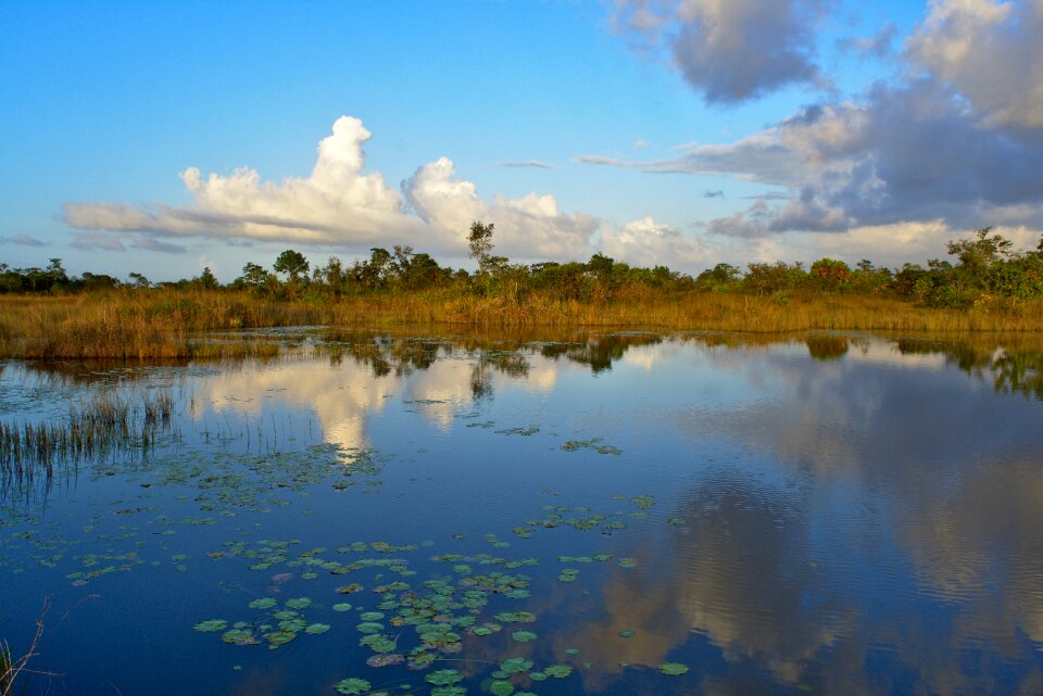 Lake landscape sky