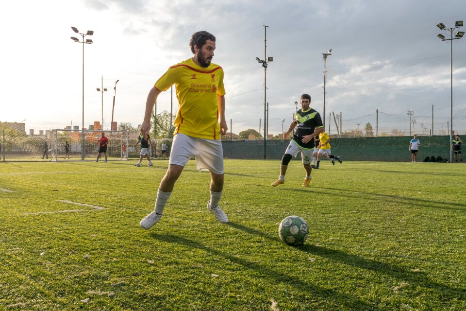 Court footballers sports