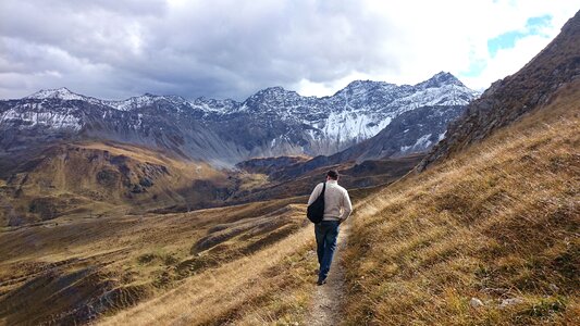 Lonely hiking trail nature