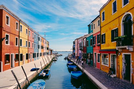 Colorful canal water
