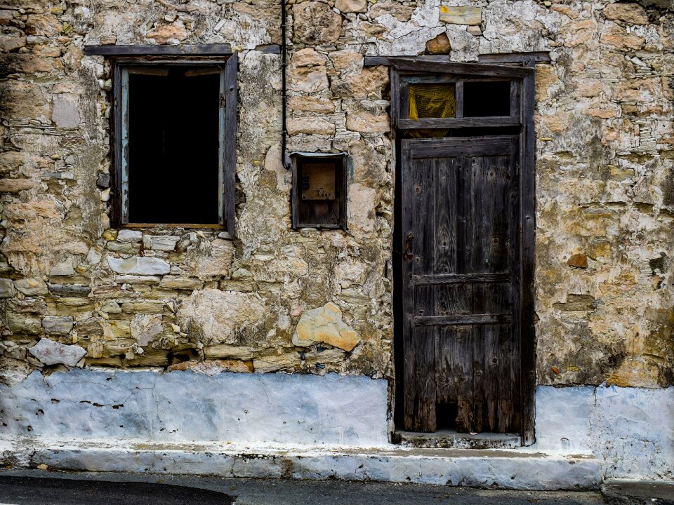 Weathered architecture house