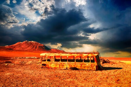Rusty bus coach