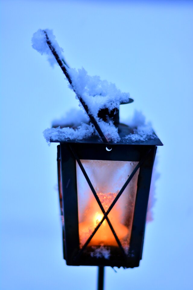 Snowy shining snowfall