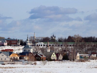 Winter city architecture photo