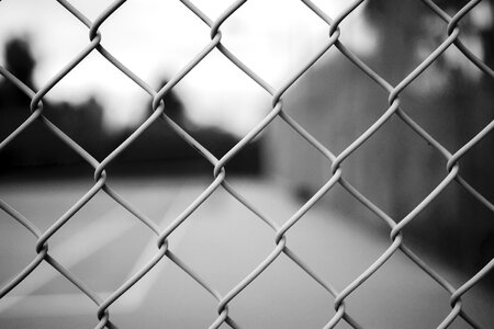 Closeup curtain fence photo
