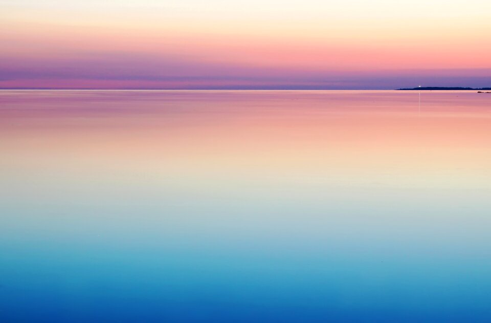 Horizon sunset landscape photo