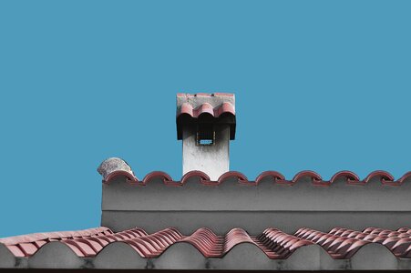 Texas blue background red tiles