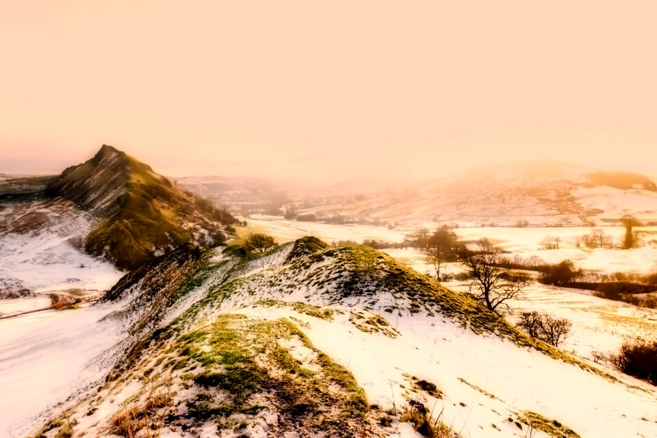 Morning snow winter