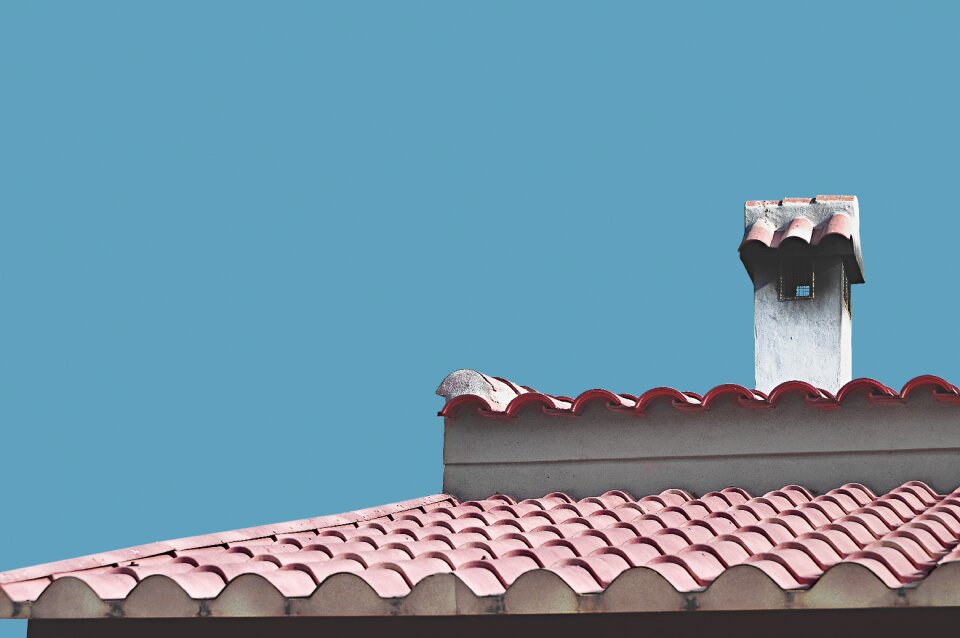 Texas blue background red tiles