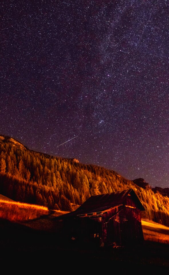Milky way night evening