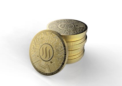 Coin cryptocurrency steam power