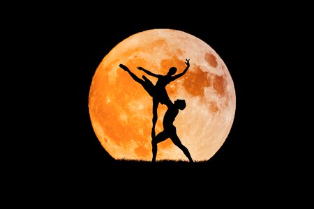 Boy ballet super moon photo