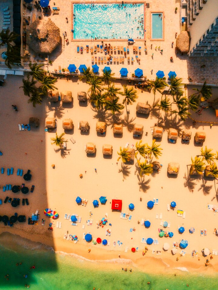 Ocean seashore aerial view