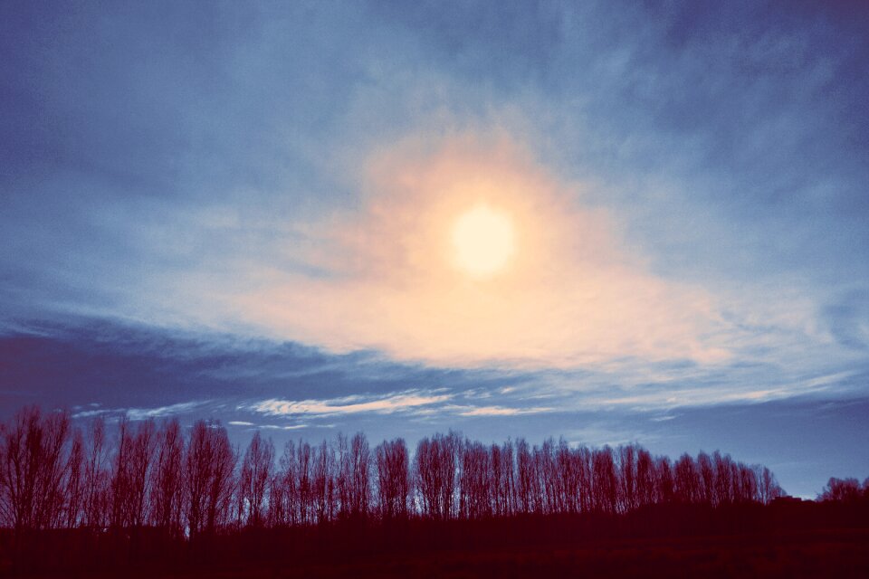 Evening sky blue sky