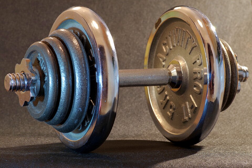 Bodybuilding dumbbell metal
